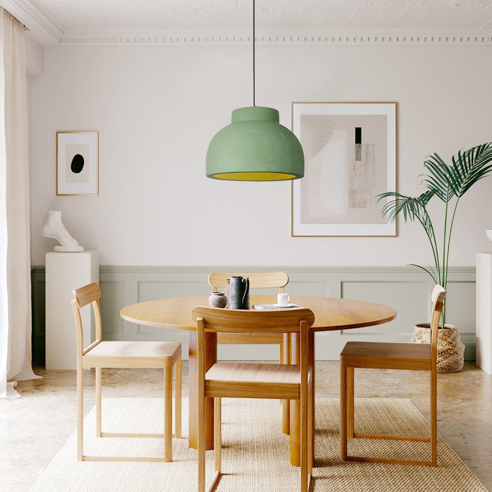 Lámpara colgante de cúpula Wabi Sabi de estilo japonés de 1 luz para mesa de comedor
