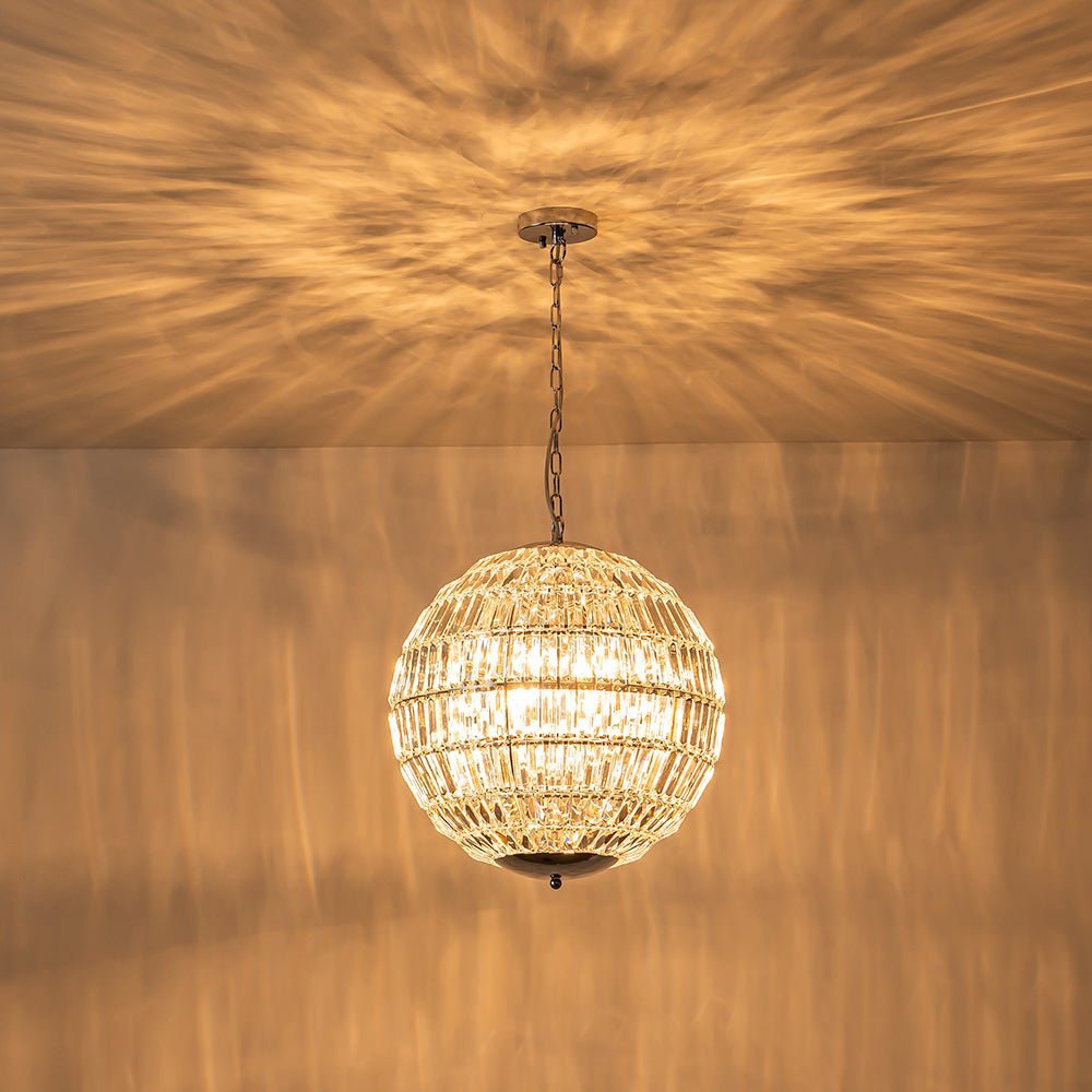 Lámpara de Araña de Cristal Globo Glam de 6 Luces