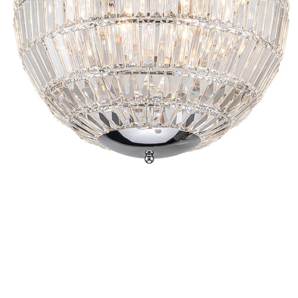 Lámpara de Araña de Cristal Globo Glam de 6 Luces