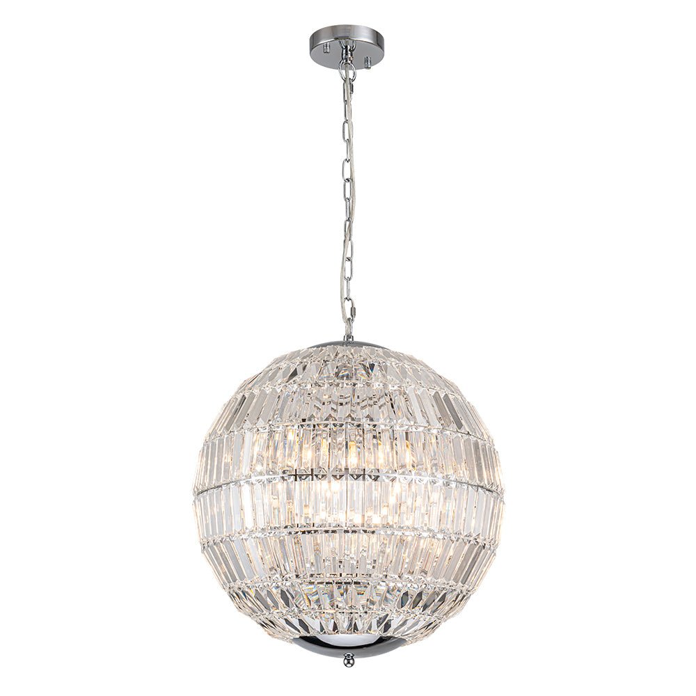 Lámpara de Araña de Cristal Globo Glam de 6 Luces