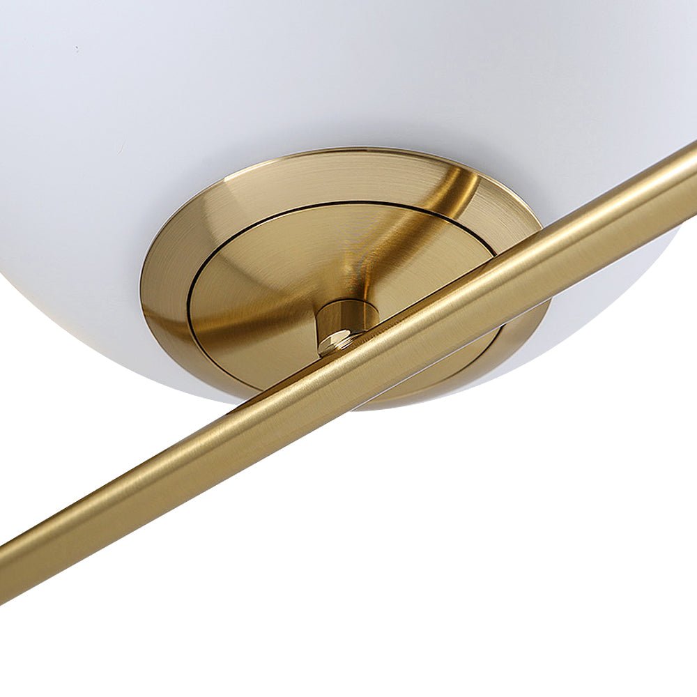 Luz de Pared de Globo de Vidrio de 1 Luz de Estilo Mid-Century