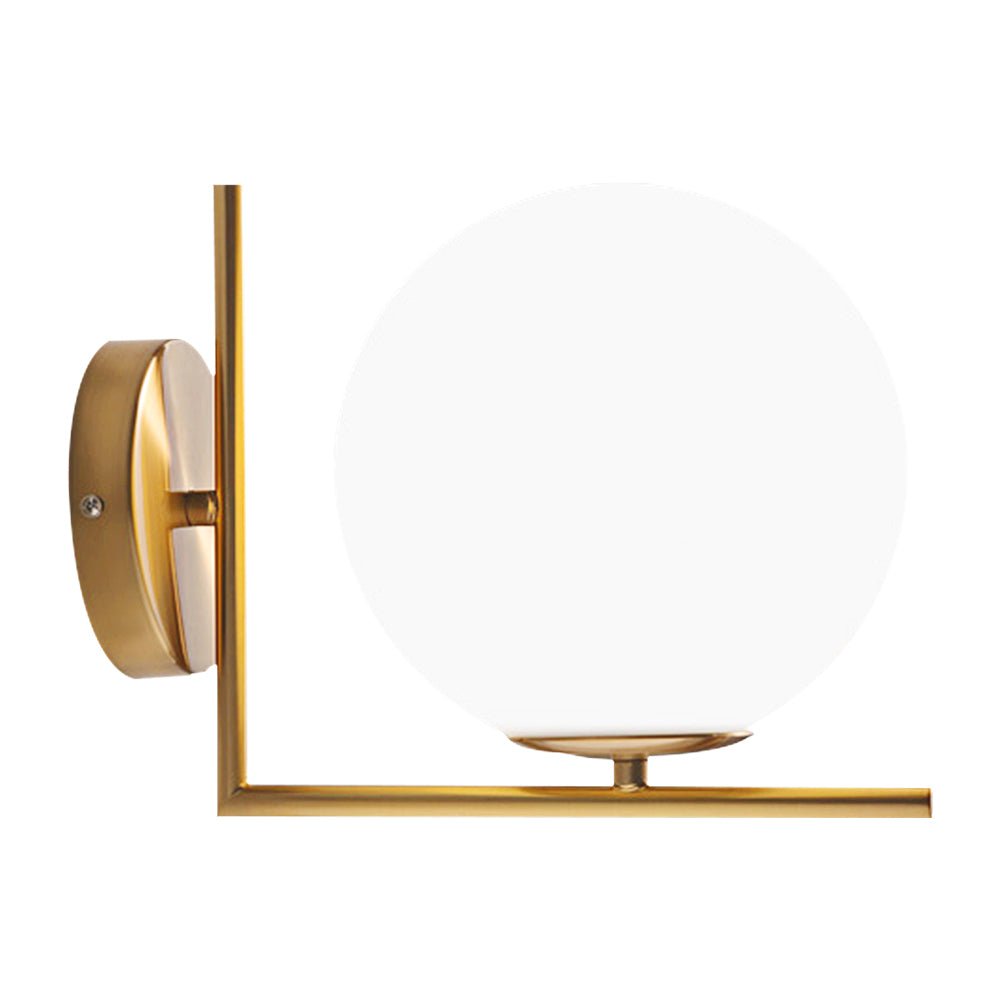 Luz de Pared de Globo de Vidrio de 1 Luz de Estilo Mid-Century