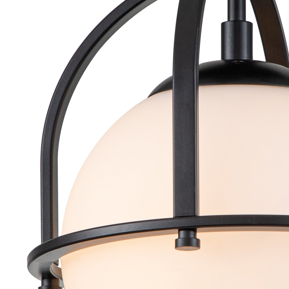 Lámpara de Techo Semi Empotrada de Vidrio Ópalo de 1 Luz Estilo Mid-Century
