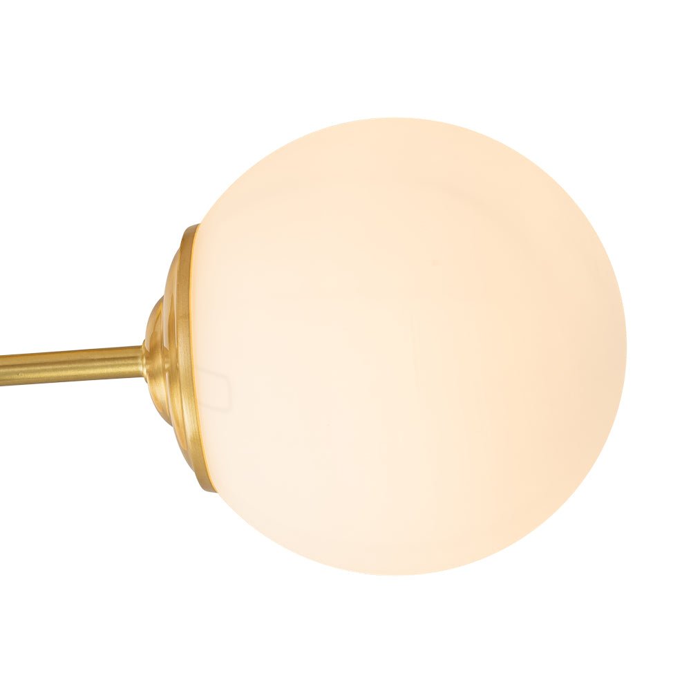 Montaje Semifluido de Vidrio Esférico Sputnik de 3 Luces de Mediados de Siglo