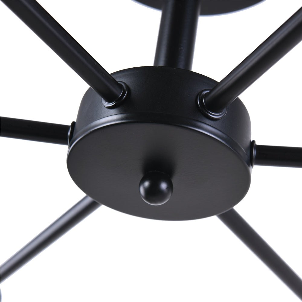 Luz de Techo Semi Flush Sputnik de 6 Luces de Medio Siglo para Sala de Estar