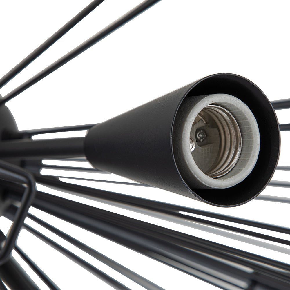Candelabro Sputnik Sunburst de 10 Luces de Estilo Moderno de Mediados de Siglo