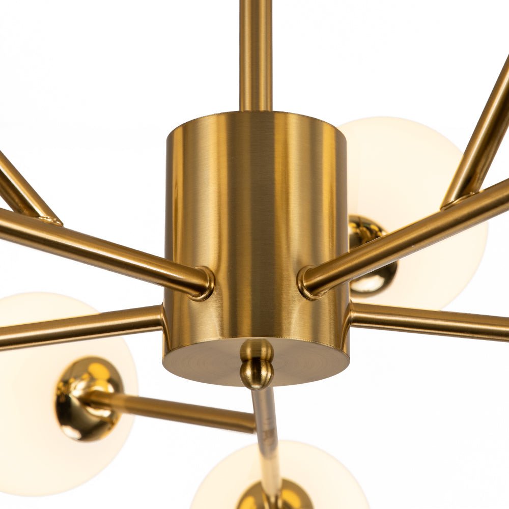 Chandelier Lineal de Globo de 15 Luces Estilo Moderno de Mediados de Siglo para Isla de Cocina