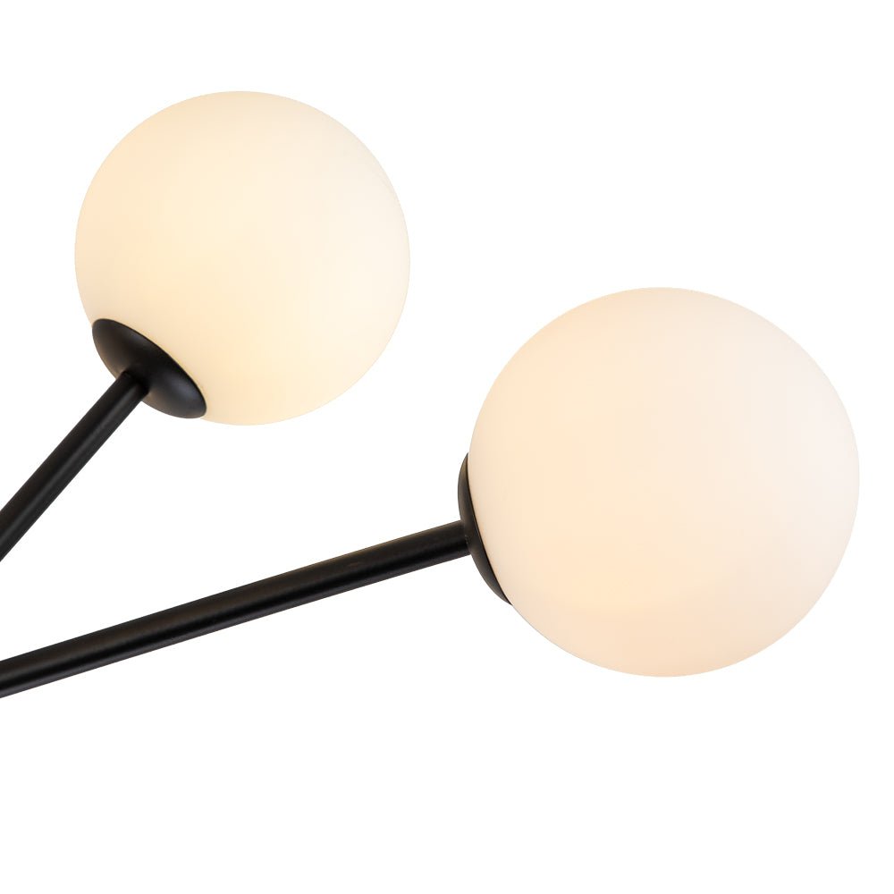 Chandelier Lineal de Globo de 15 Luces Estilo Moderno de Mediados de Siglo para Isla de Cocina