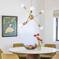 Candelabro Sputnik de Metal Moderno de Mediados de Siglo