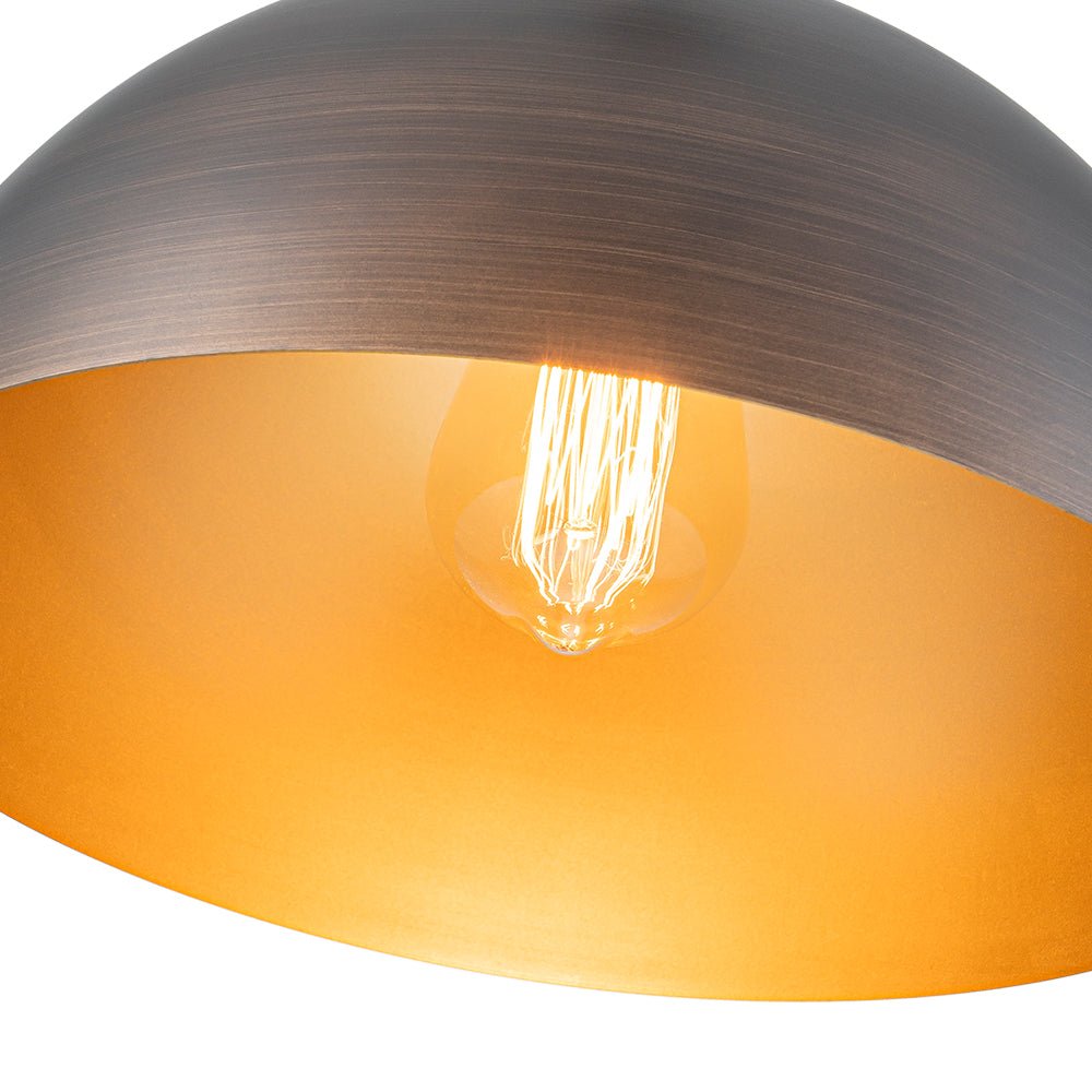 Luz Colgante Industrial de Metal Dome de Estilo Moderno de Mediados de Siglo