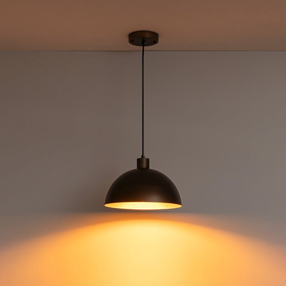 Luz Colgante Industrial de Metal Dome de Estilo Moderno de Mediados de Siglo
