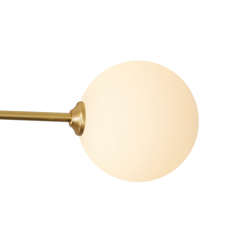 Mid-Century Sputnik 6-Light Glass Globe Linear Semi Flush Mount