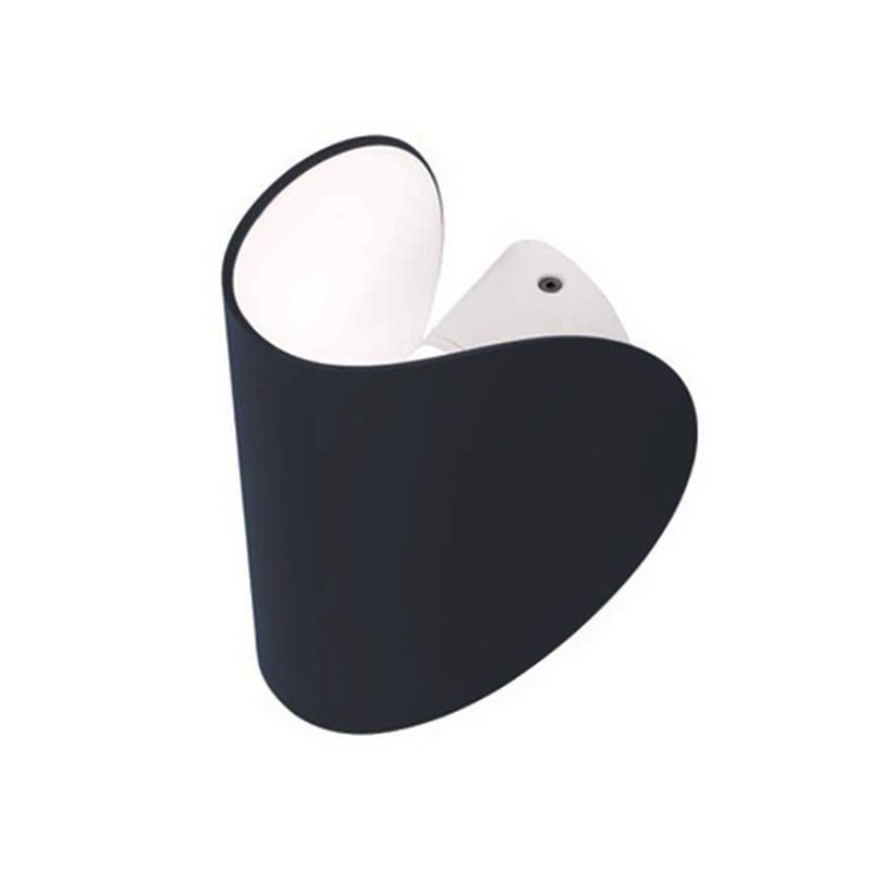 Aplique de pared metálico curvado minimalista de 1 luz para pasillo