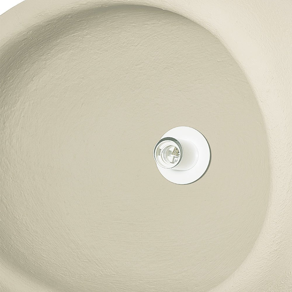 Luz colgante minimalista ovalada Wabi Sabi hecha a mano de 1 luz