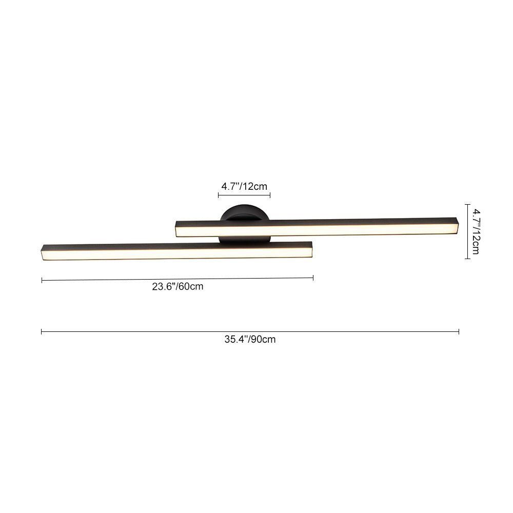 Montaje Semi Empotrado Minimalista de Tira LED de 2 Luces