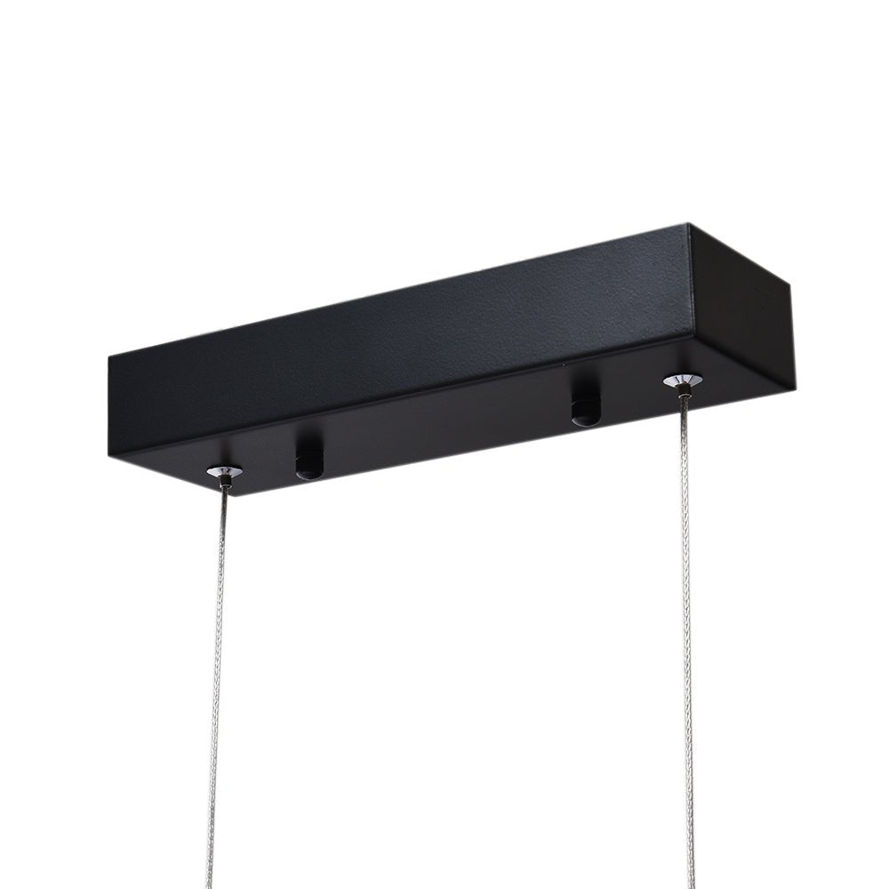 Lámpara Colgante Lineal LED Regulable Minimalista con Acabado en Madera