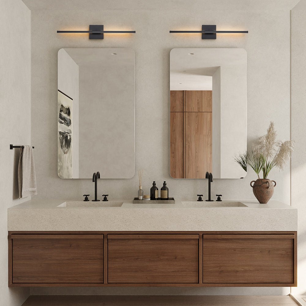 Luz de Pared Lineal LED Minimalista con Dosel Cuadrado