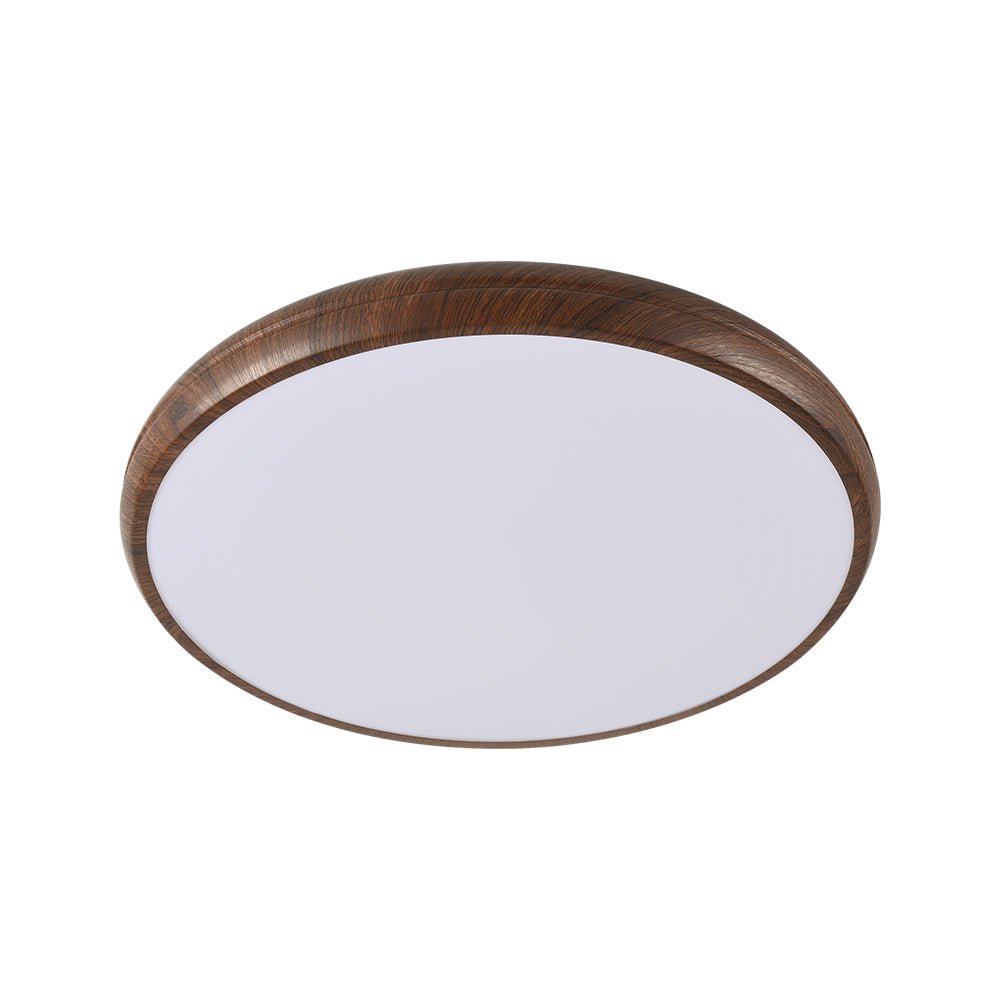 Luz de Techo LED Redonda de Grano de Madera Minimalista