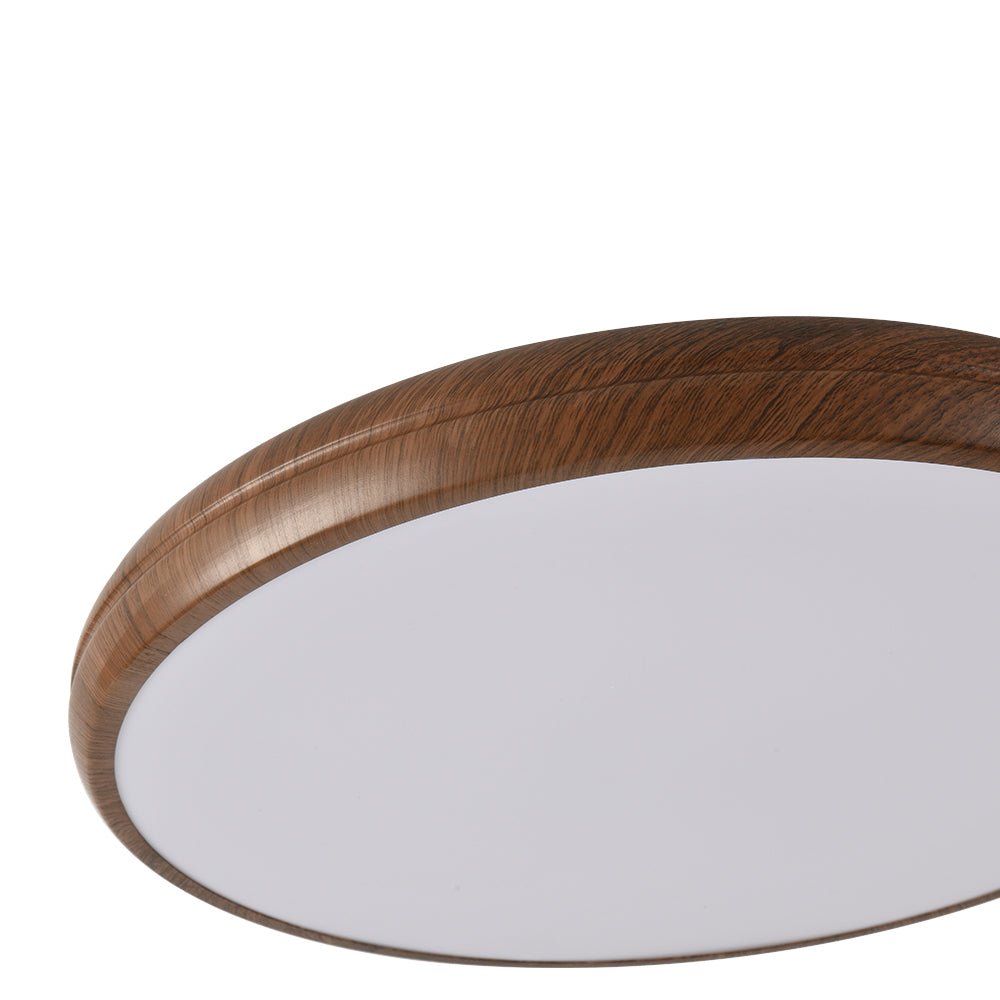 Luz de Techo LED Redonda de Grano de Madera Minimalista