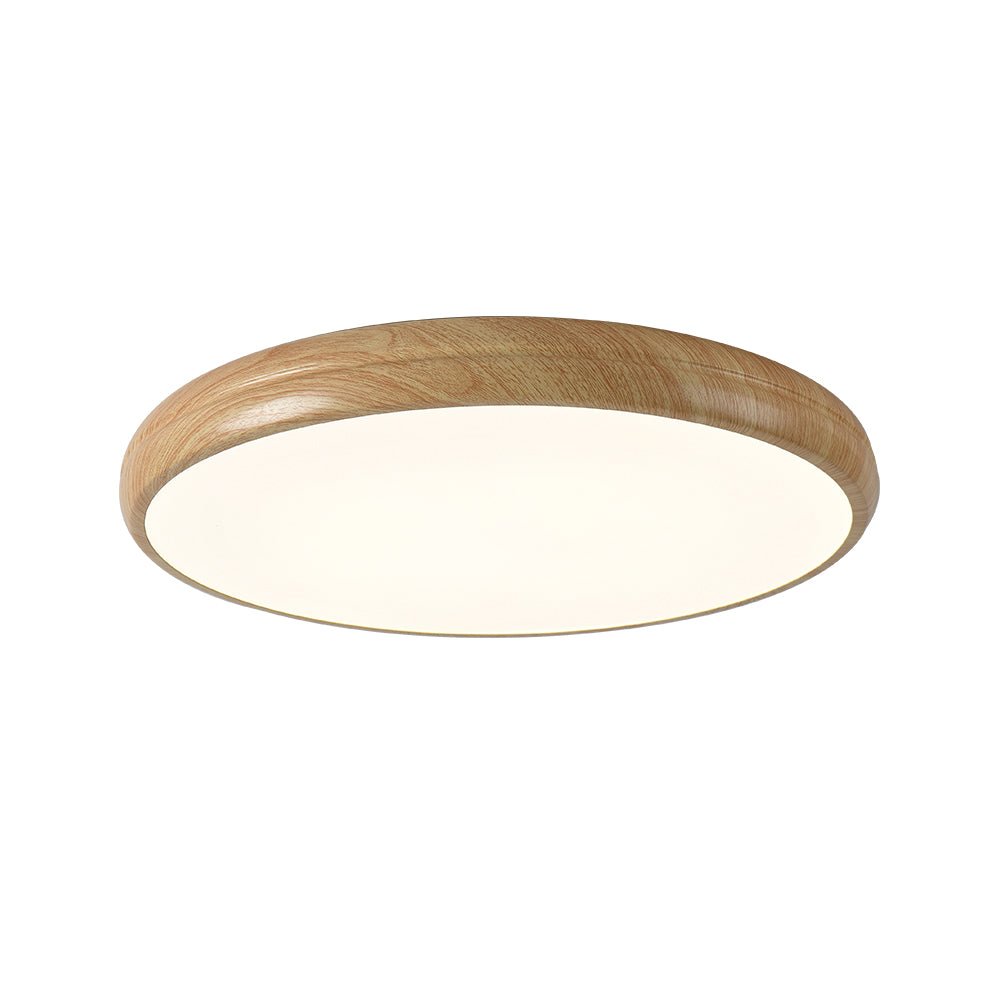 Luz de Techo LED Redonda de Grano de Madera Minimalista
