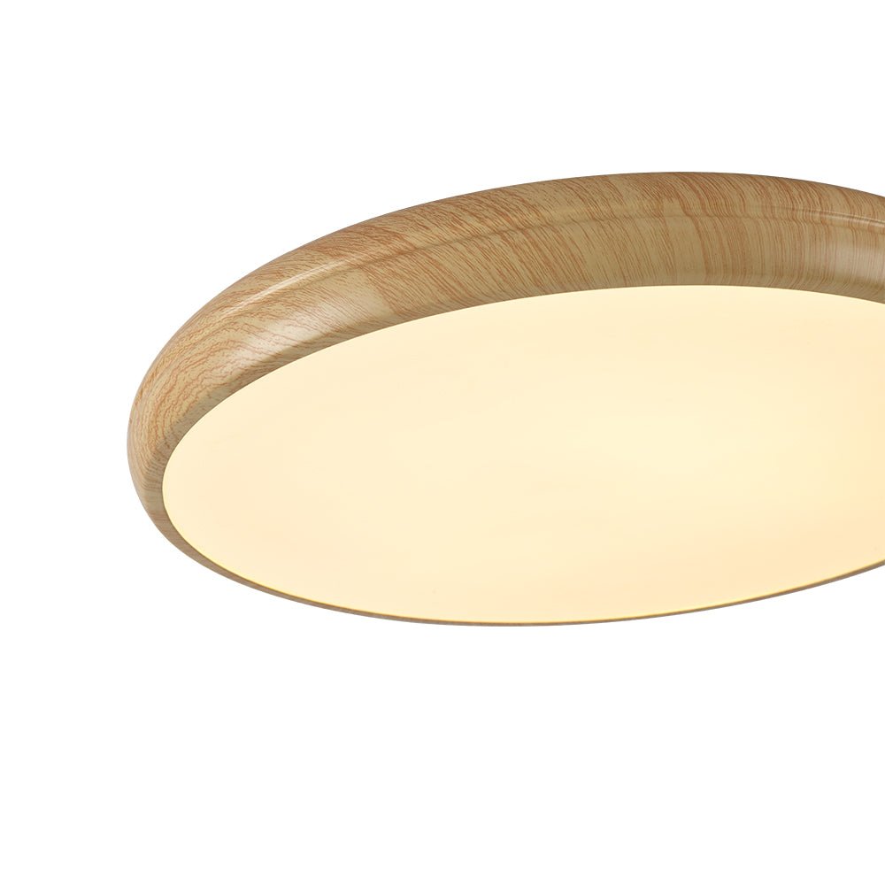 Luz de Techo LED Redonda de Grano de Madera Minimalista