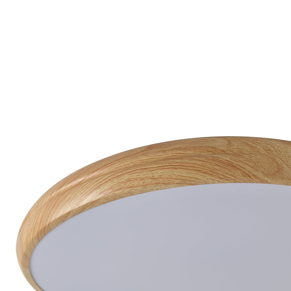 Luz de Techo LED Redonda de Grano de Madera Minimalista