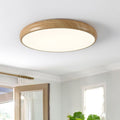 Luz de Techo LED Redonda de Grano de Madera Minimalista