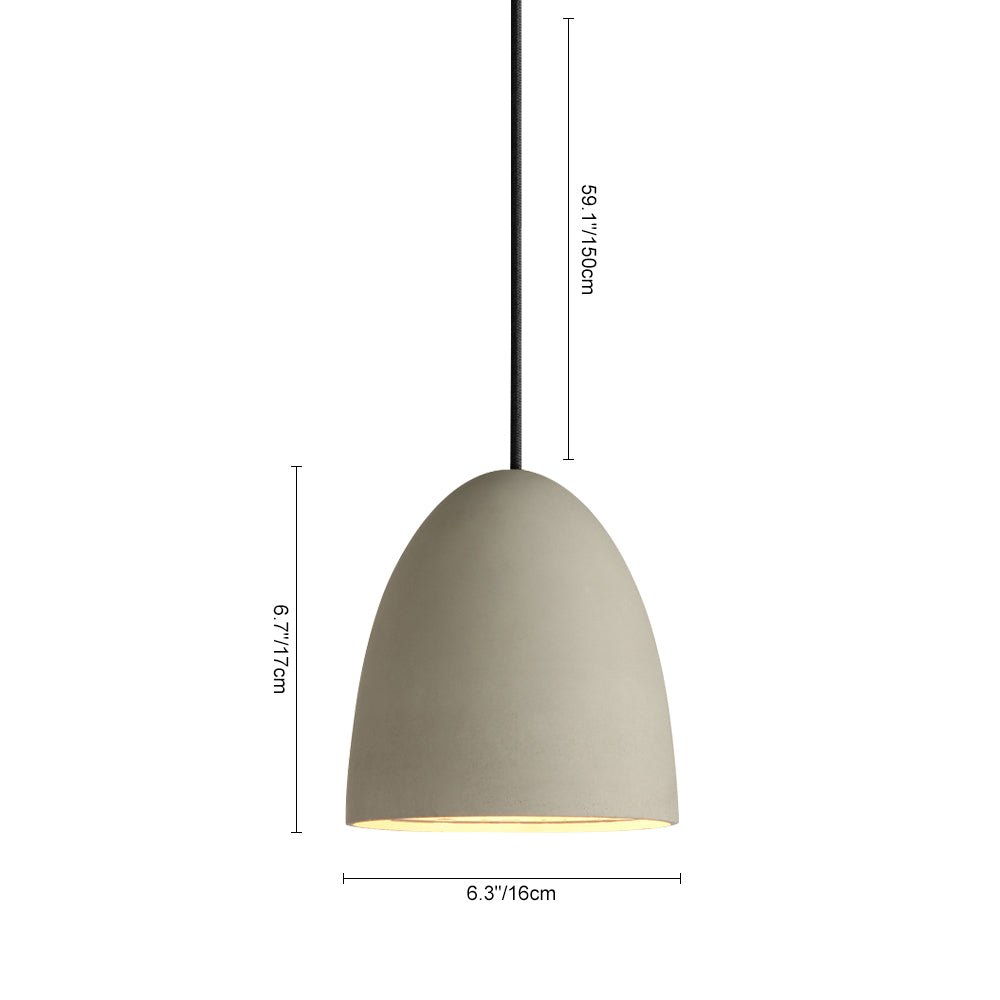 Moderno Colgante de Cemento en Forma Geométrica de 1 Luz