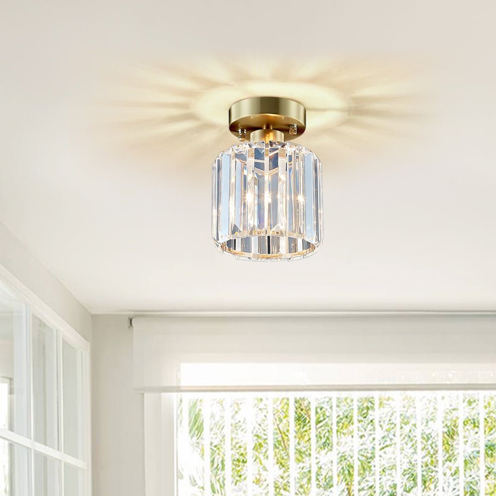 Moderna Lámpara de Techo Semi Empotrada de Cristal Mini de 1 Luz