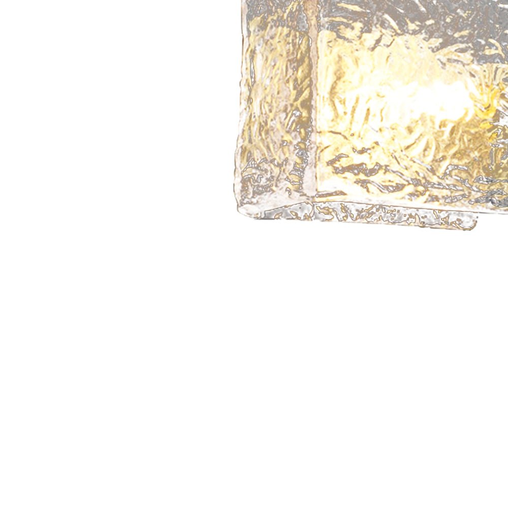 Moderna Lámpara de Pared Rectangular de Vidrio Texturizado en Agua de 1 Luz