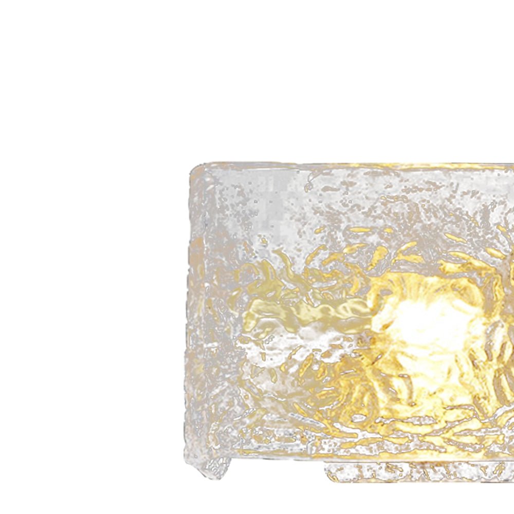 Moderna Lámpara de Pared Rectangular de Vidrio Texturizado en Agua de 1 Luz