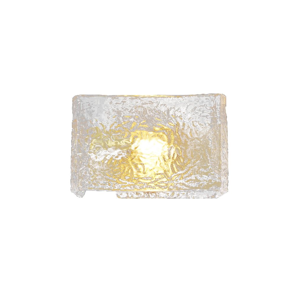 Moderna Lámpara de Pared Rectangular de Vidrio Texturizado en Agua de 1 Luz