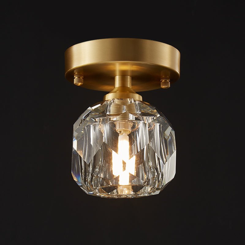 Moderno Montaje Semi Empotrado de Cristal Pequeño de 1 Luz