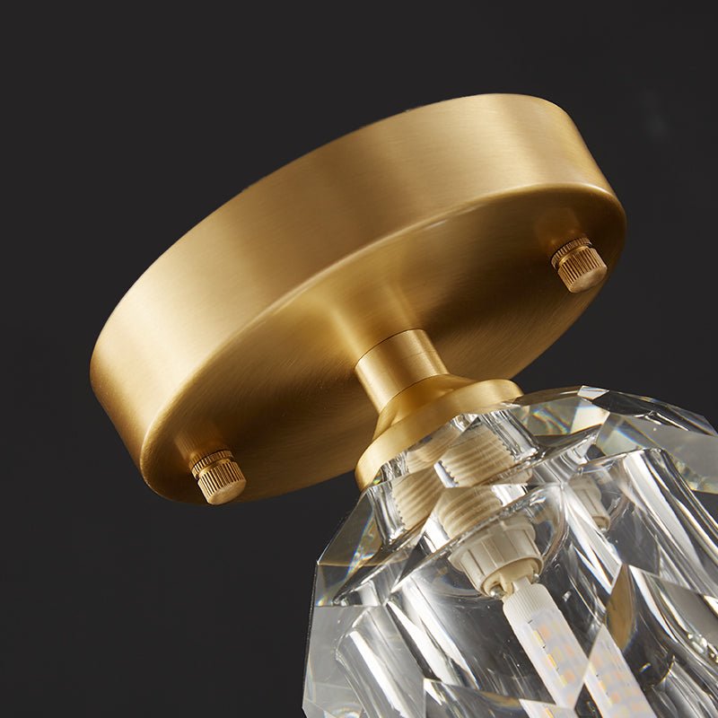 Moderno Montaje Semi Empotrado de Cristal Pequeño de 1 Luz