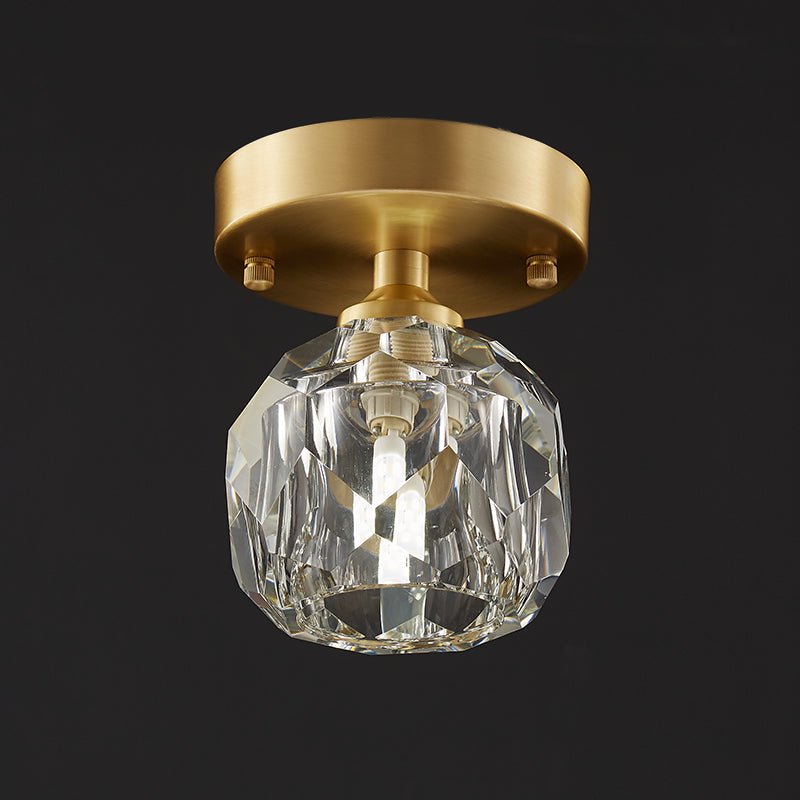 Moderno Montaje Semi Empotrado de Cristal Pequeño de 1 Luz