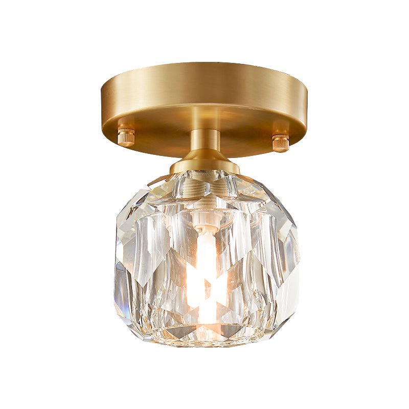 Moderno Montaje Semi Empotrado de Cristal Pequeño de 1 Luz