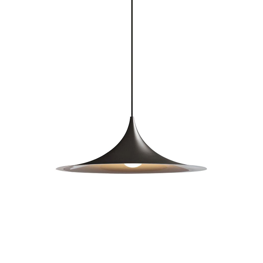 Lámpara colgante moderna de cono diseño trompeta de 1 luz
