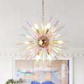 Moderno candelabro Sputnik de 12 luces colorido arcoíris