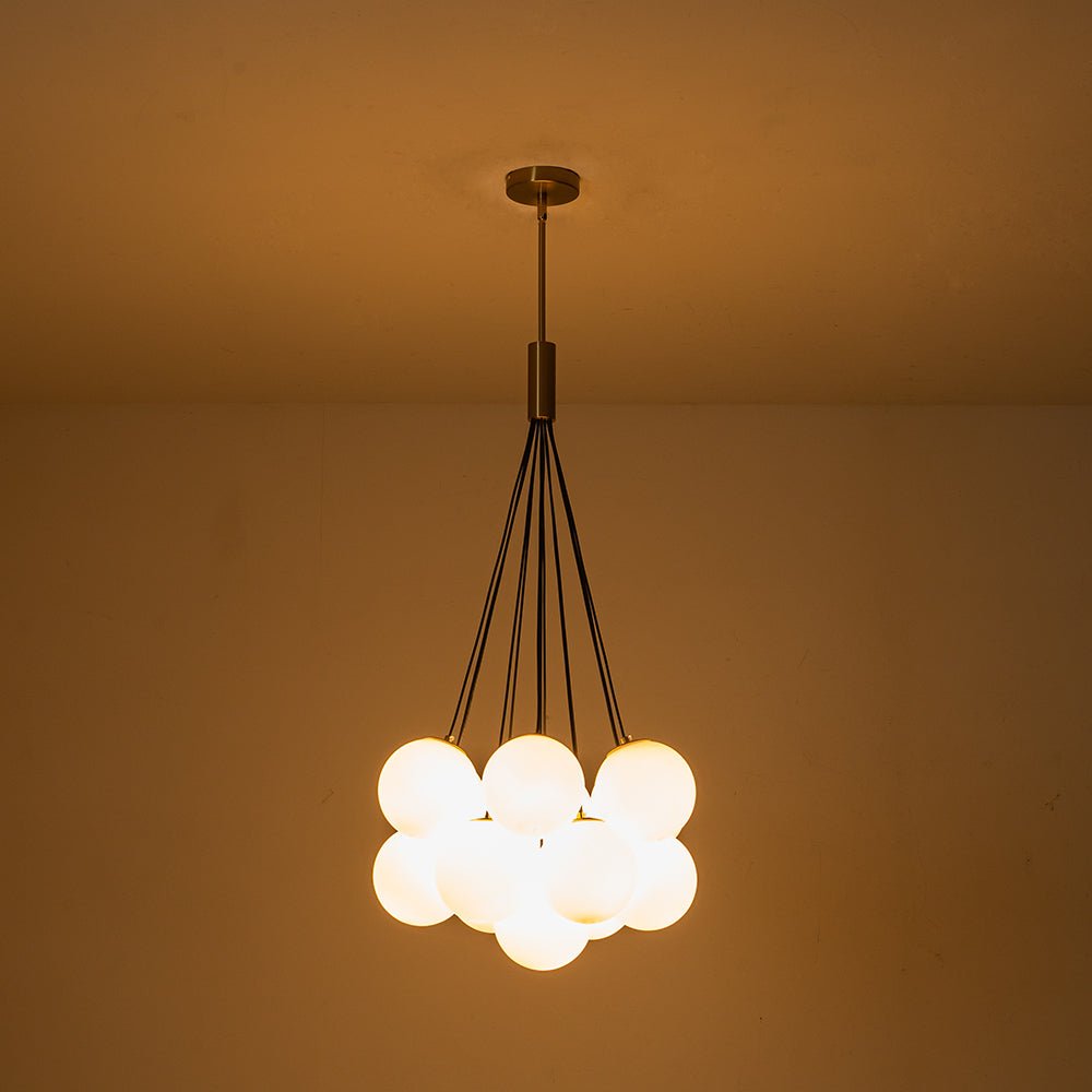 Moderno Candelabro de Burbuja de Vidrio con 13 Luces