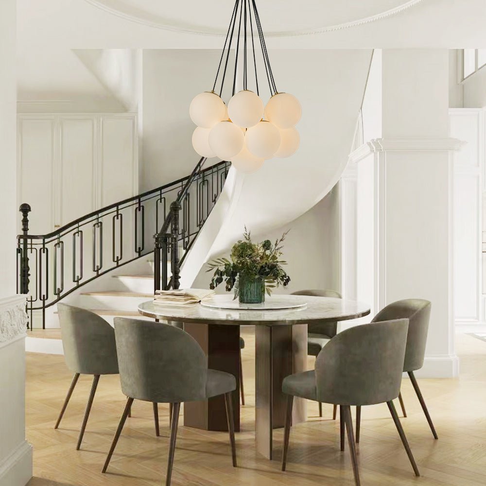 Moderno Candelabro de Burbuja de Vidrio con 13 Luces