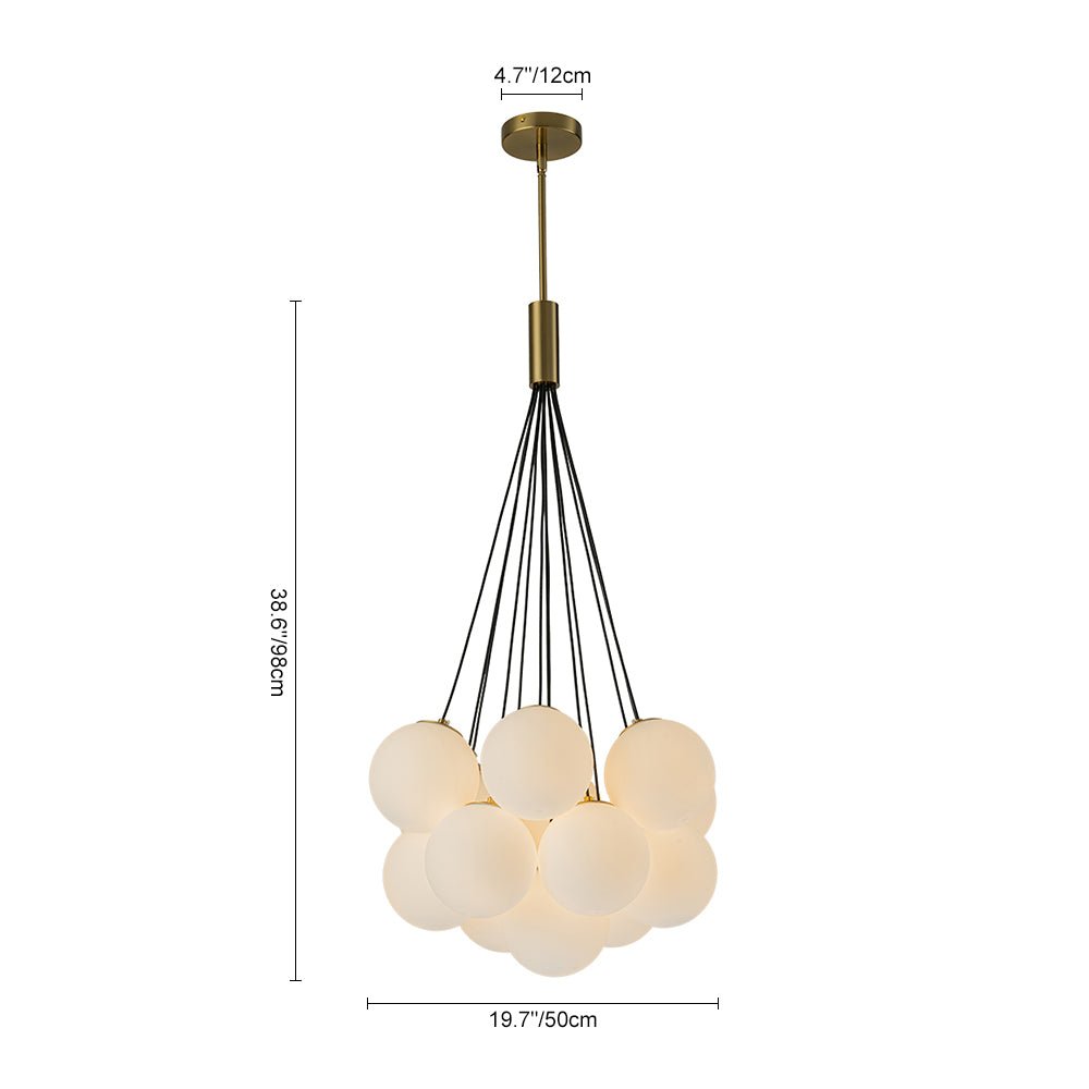 Moderno Candelabro de Burbuja de Vidrio con 13 Luces