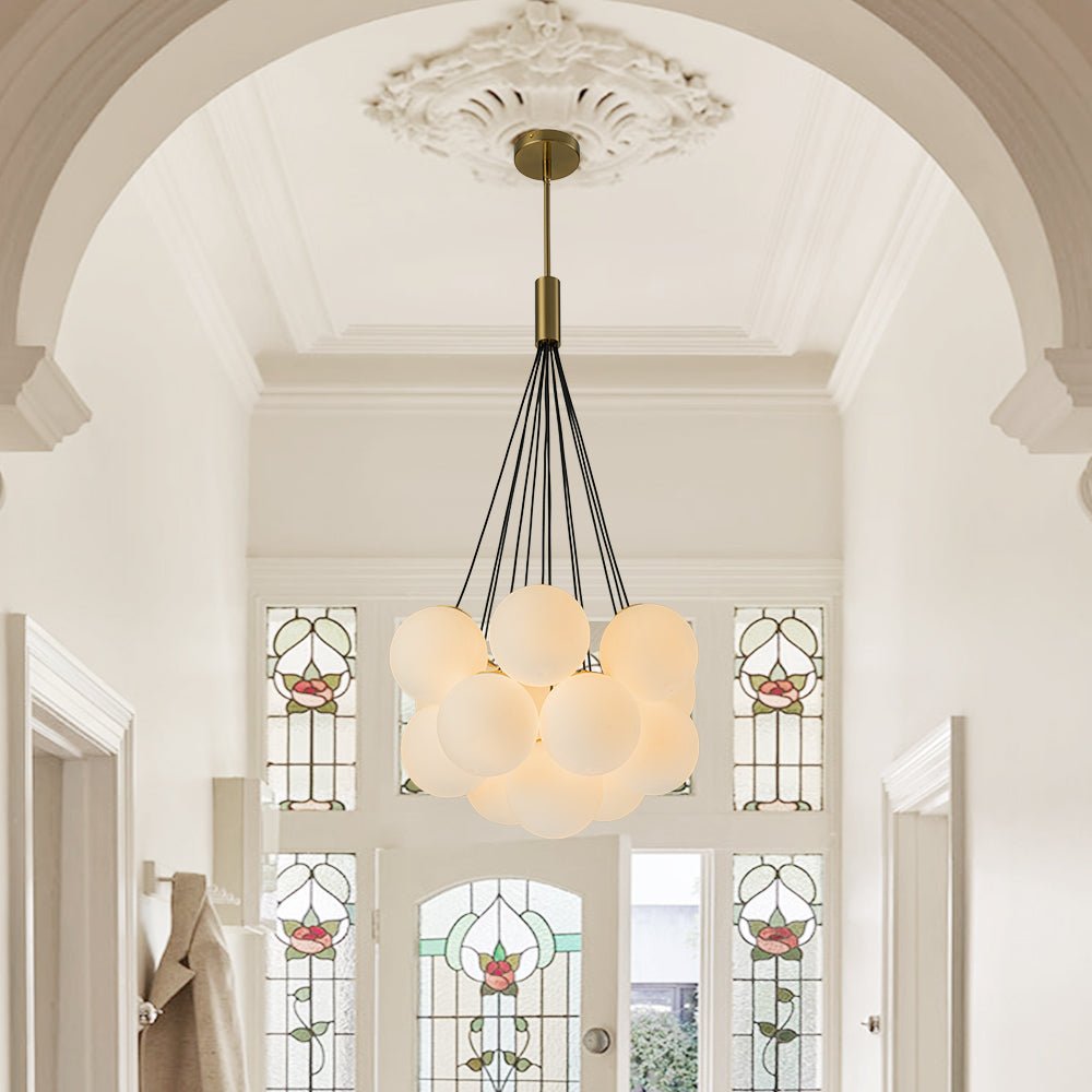 Moderno Candelabro de Burbuja de Vidrio con 13 Luces