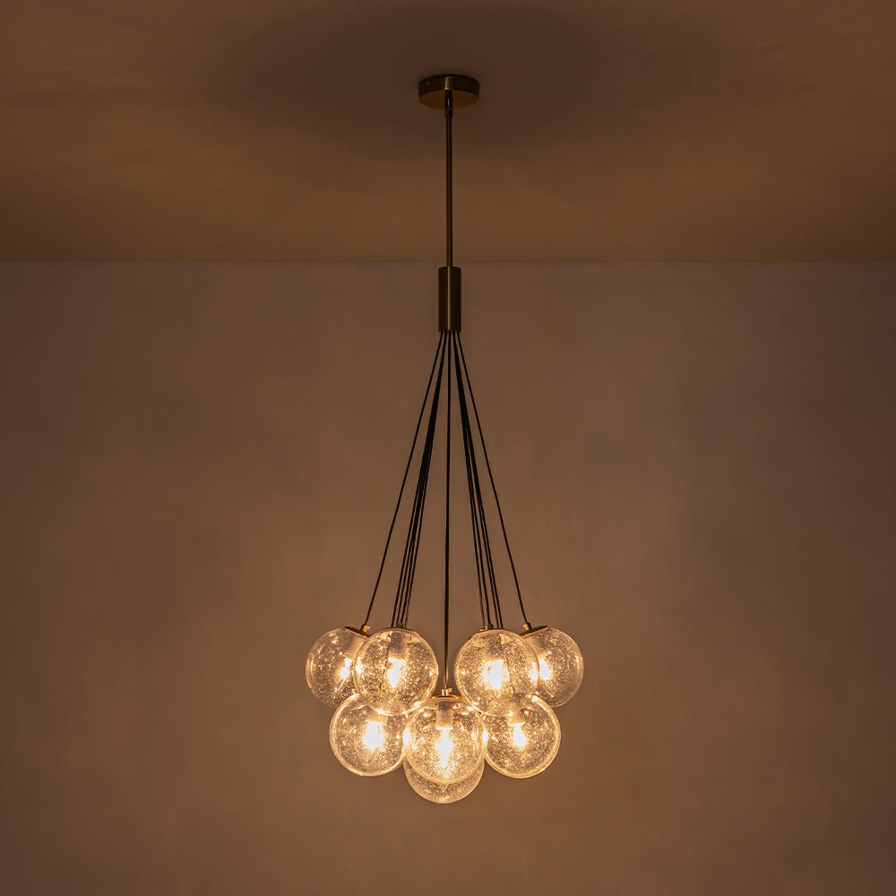 Moderno Candelabro de Burbuja de Vidrio con 13 Luces