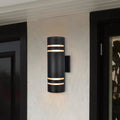 Moderna Lámpara de Pared Exterior Cilíndrica de 2 Luces