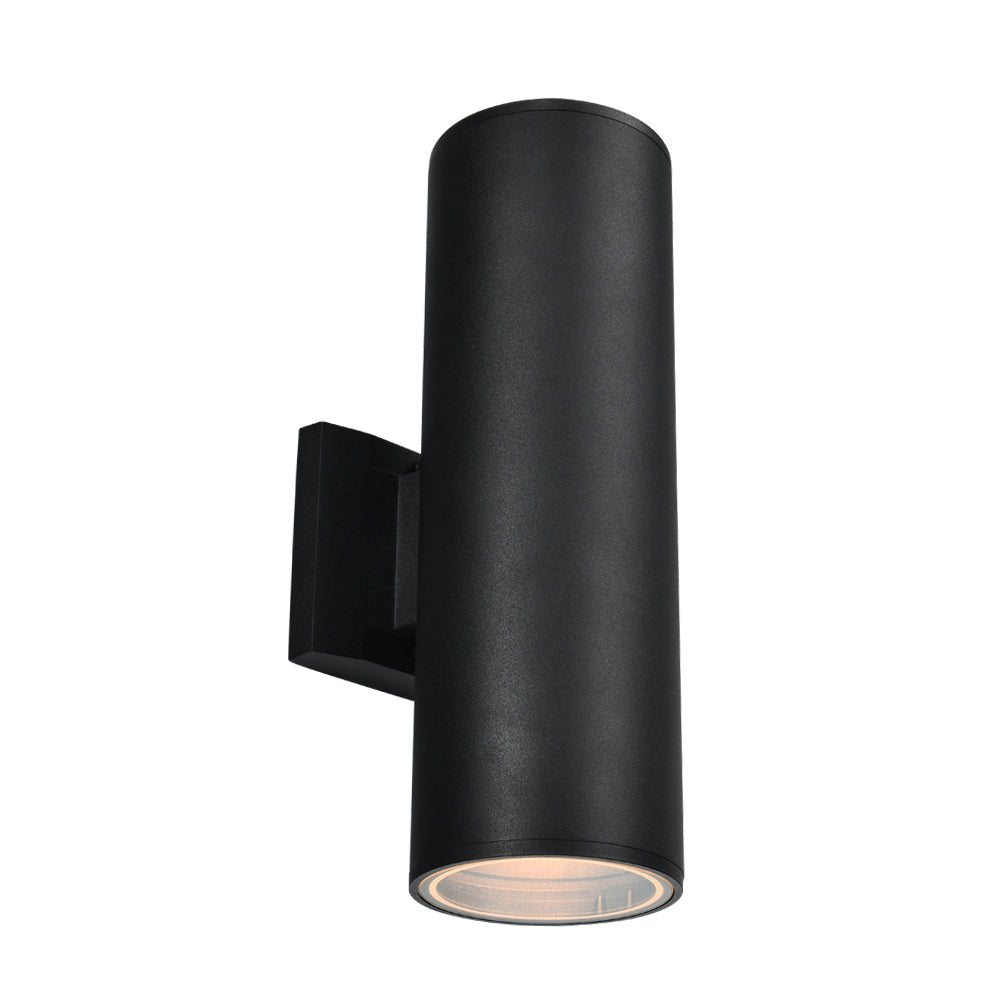 Moderna Lámpara de Pared Exterior Cilíndrica de 2 Luces