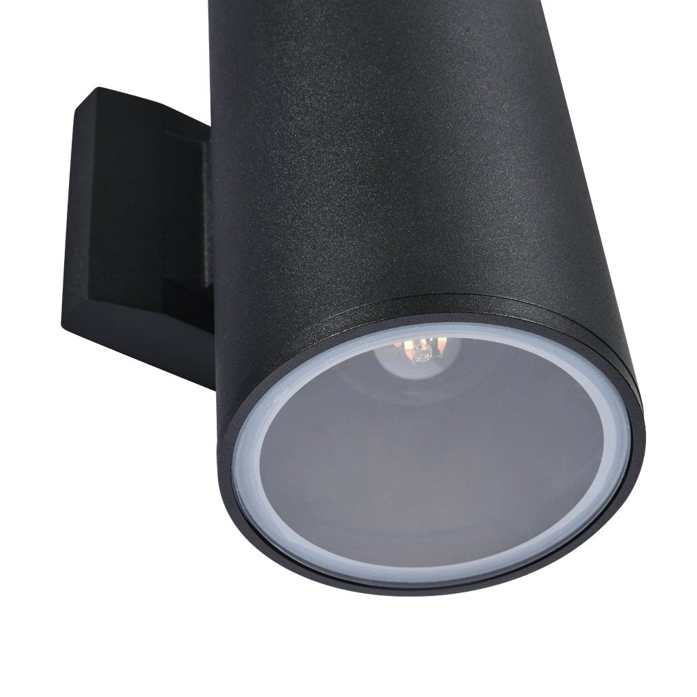 Moderna Lámpara de Pared Exterior Cilíndrica de 2 Luces