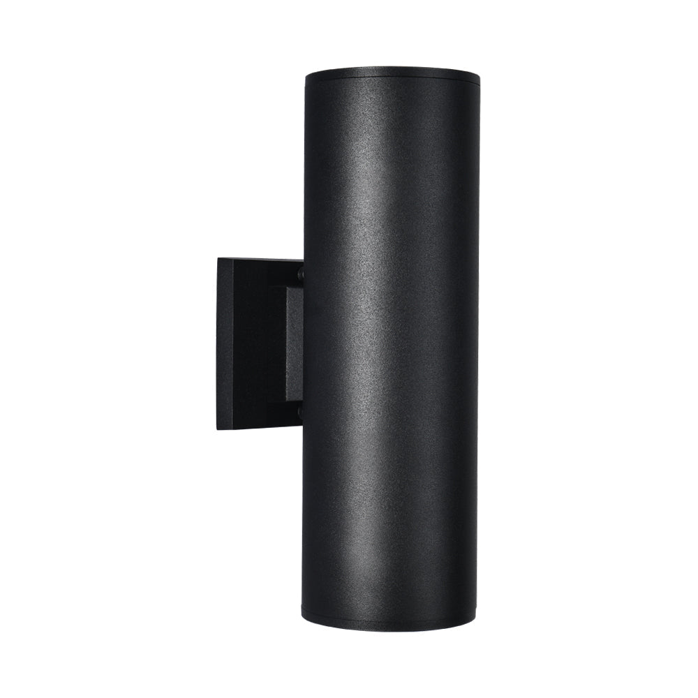 Moderna Lámpara de Pared Exterior Cilíndrica de 2 Luces