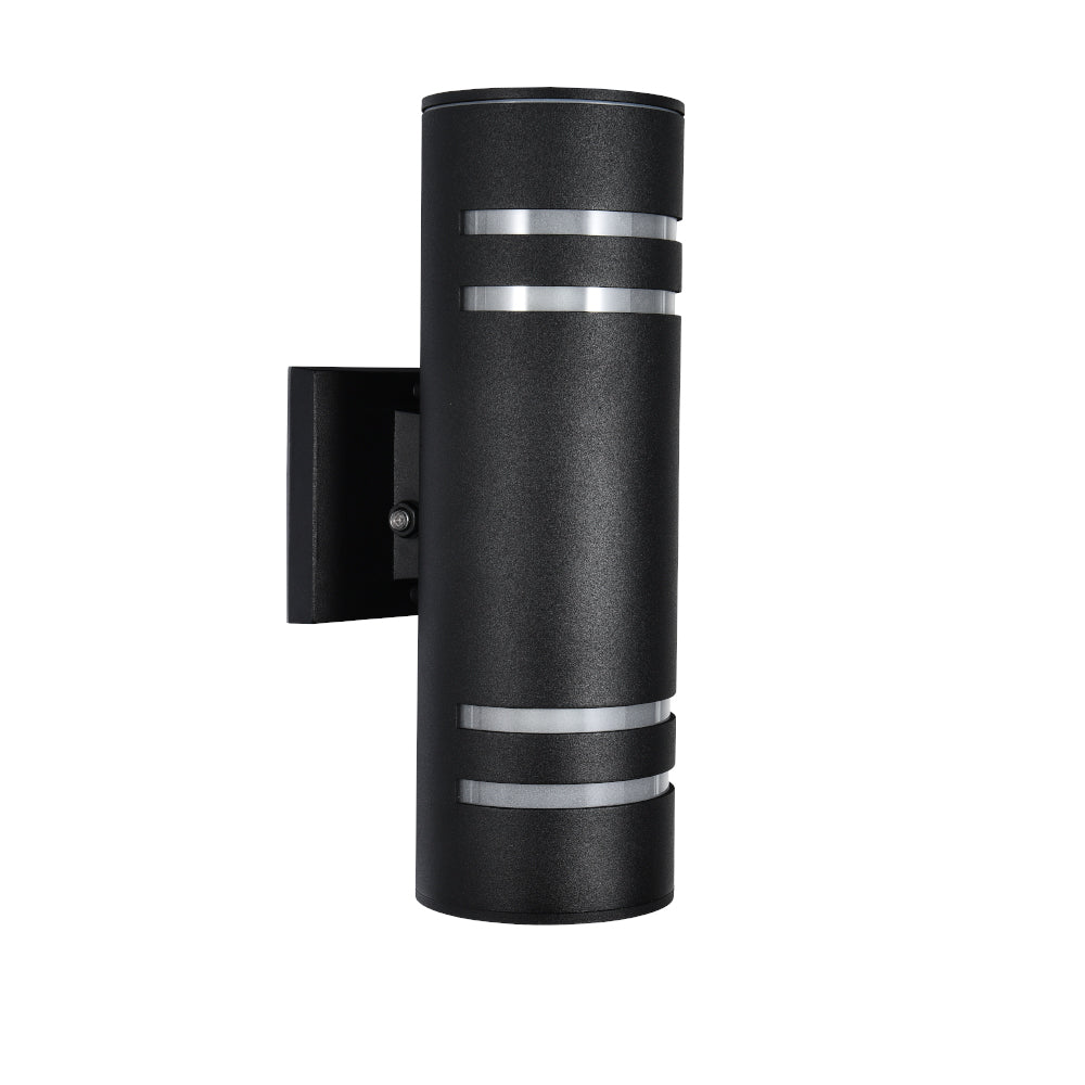 Moderna Lámpara de Pared Exterior Cilíndrica de 2 Luces