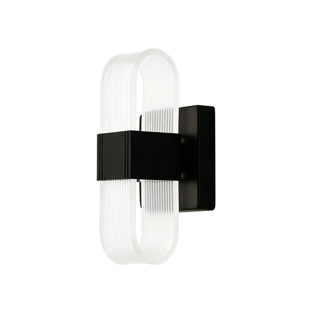 Aplique de Pared LED Ovalado Estriado Dimmable de 3 Colores Moderno