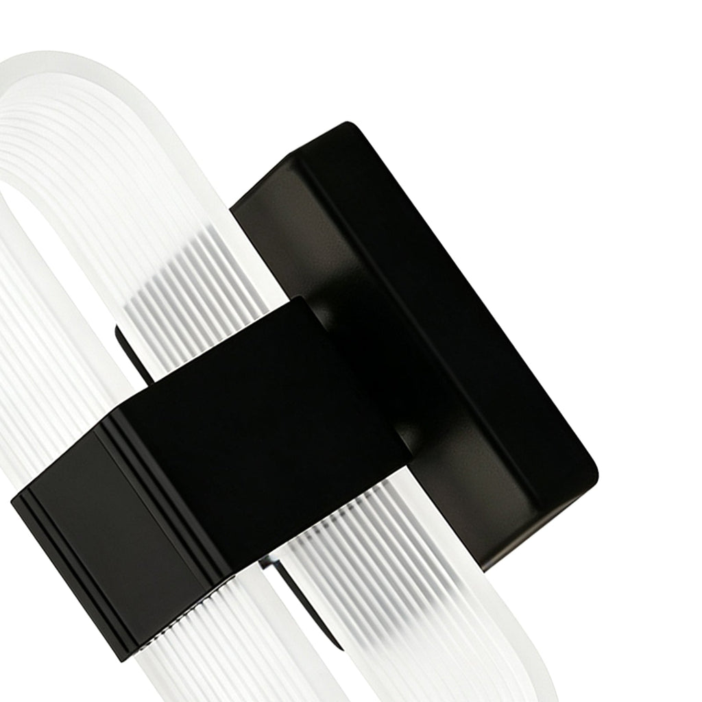 Aplique de Pared LED Ovalado Estriado Dimmable de 3 Colores Moderno